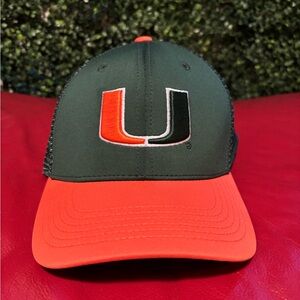 Top of the World Green and Orange UM Logo Hat